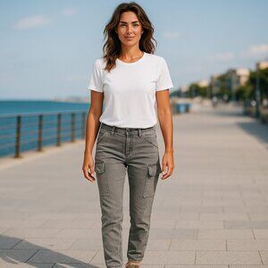 NSF Aria Slim-fit Velvet Utility Pants In Pigment Black Size 26